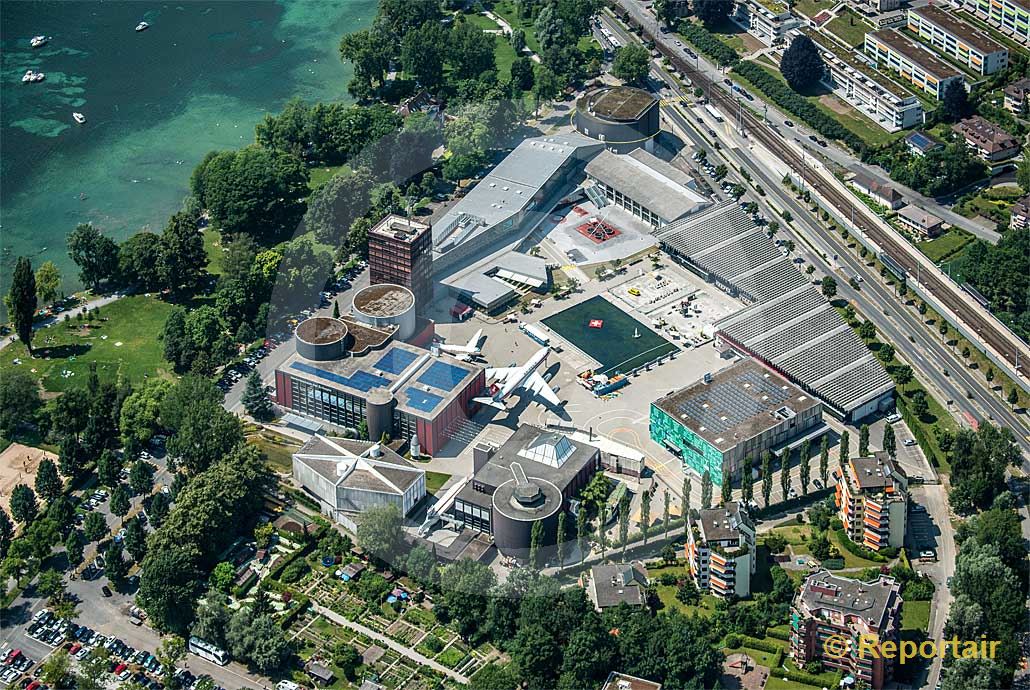 Foto: Verkehrshaus der Schweiz in Luzern.. (Luftaufnahme von Niklaus Wächter)