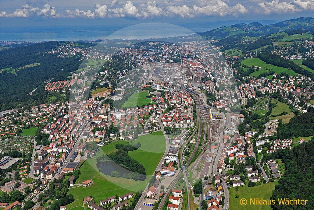 Foto: St.Gallen (SG). (Luftaufnahme von Niklaus Wächter)