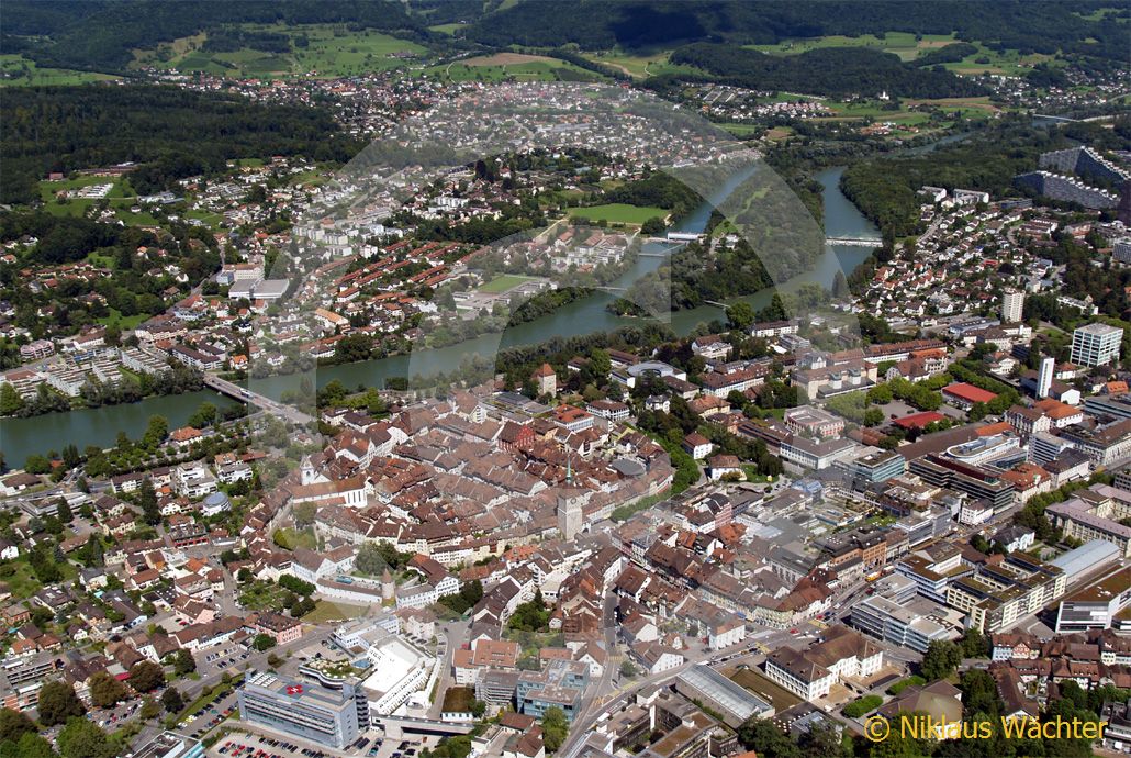 Foto: Aarau. (Luftaufnahme von Niklaus Wächter)