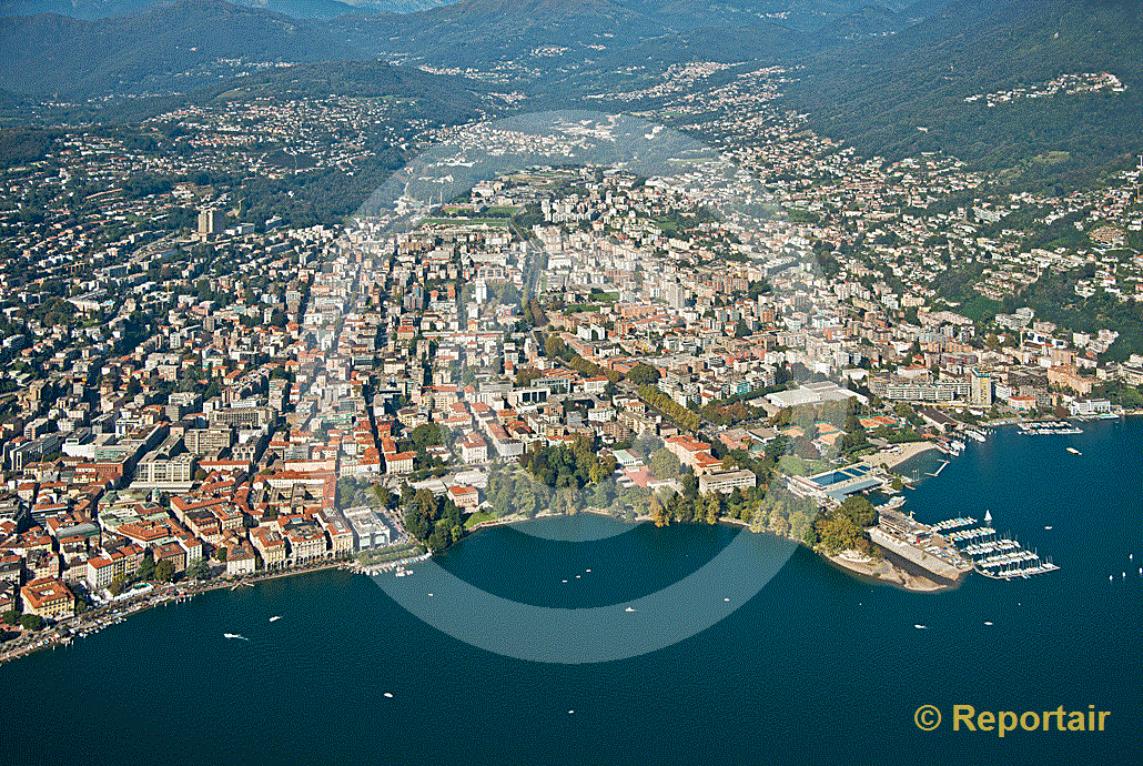 Foto: Lugano (TI). (Luftaufnahme von Niklaus Wächter)