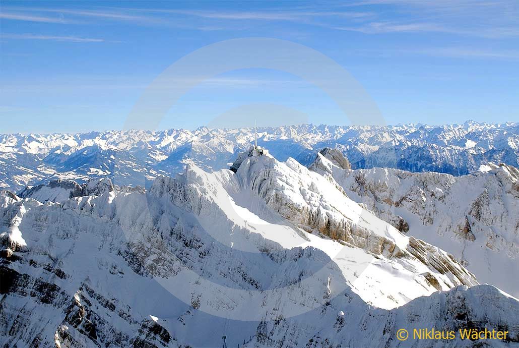 Foto: Der Saentis. (Luftaufnahme von Niklaus Wächter)