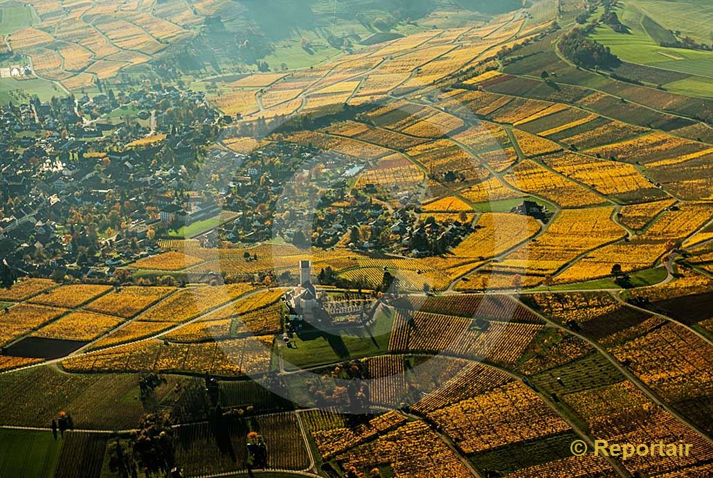 Foto: Goldener Herbst in Hallau SH. (Luftaufnahme von Niklaus Wächter)