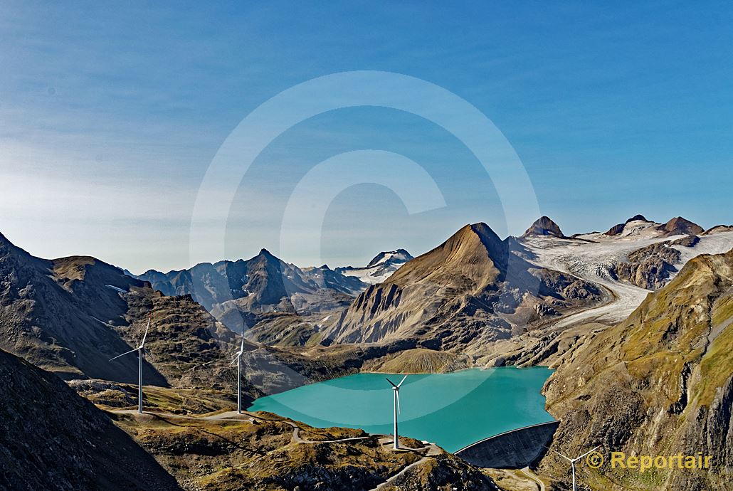 Foto: Der Griessee beim Nufenenpass . (Luftaufnahme von Niklaus Wächter)