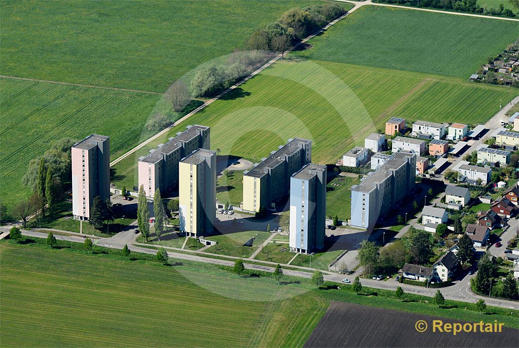 Foto: Die Wohnsiedlung Sonnenpark in Solothurn. (Luftaufnahme von Niklaus Wächter)