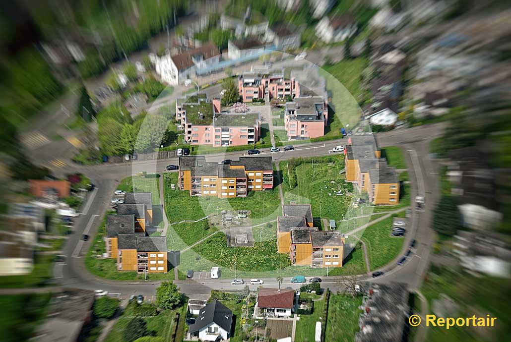 Foto: Siedlung in Urdorf ZH mit Filtereffekt. (Luftaufnahme von Niklaus Wächter)