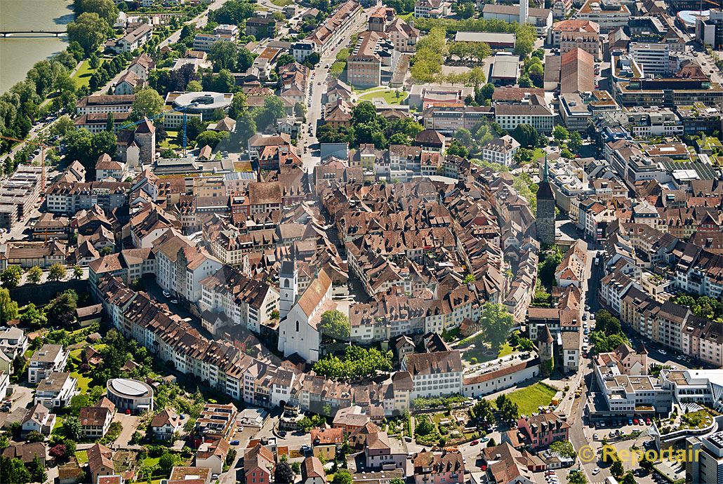 Foto: Die Altstadt von Aarau.. (Luftaufnahme von Niklaus Wächter)