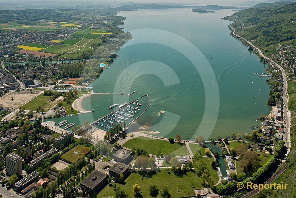 Foto: Der Bielersee von Norden gesehen.. (Luftaufnahme von Niklaus Wächter)