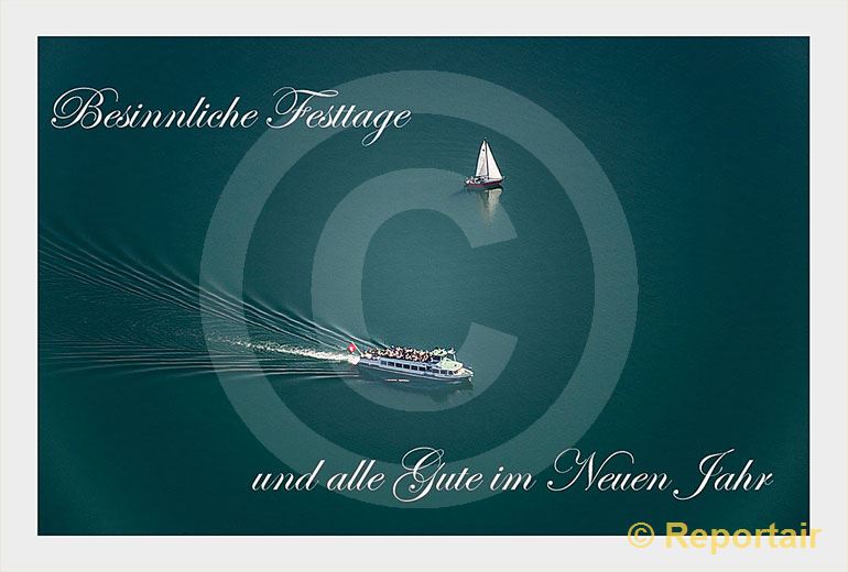 Foto: Festtagskarte Schiffe. (Luftaufnahme von Niklaus Wächter)