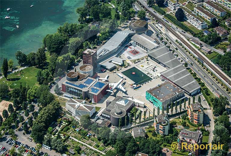 Foto: Verkehrshaus der Schweiz in Luzern.. (Luftaufnahme von Niklaus Wächter)