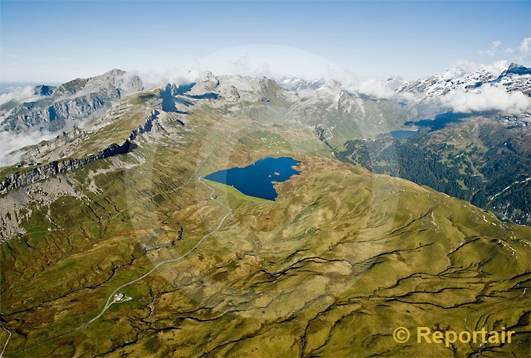 Foto: Das Hochplateau Melchsee-Frutt mit dem Tannsee OW. (Luftaufnahme von Niklaus Wächter)