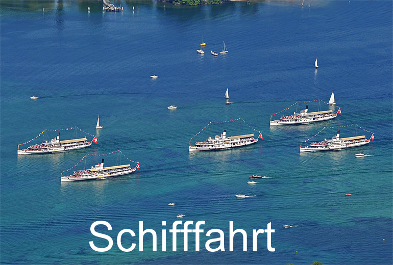 Foto: SCHIFFFAHRT. (Luftaufnahme von Niklaus Wächter)