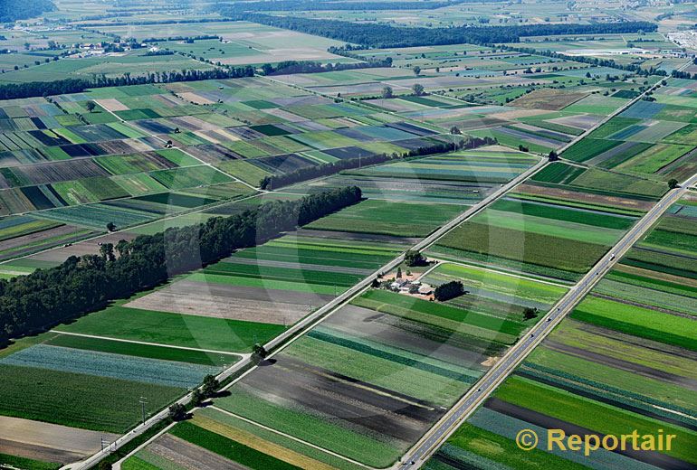 Foto: Optische Täuschung über dem Grossen Moos bei Kerzers FR. (Luftaufnahme von Niklaus Wächter)