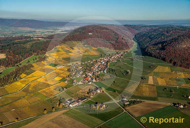 Foto: Herbstfarben in Osterfingen SH . (Luftaufnahme von Niklaus Wächter)