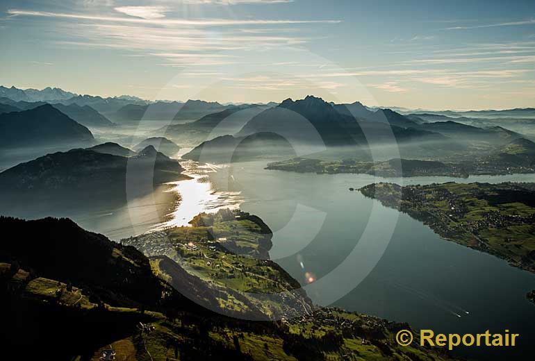 Foto: Der Vierwaldstättersee . (Luftaufnahme von Niklaus Wächter)