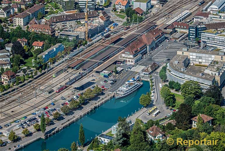 Foto: Bahnhof Thun.. (Luftaufnahme von Niklaus Wächter)