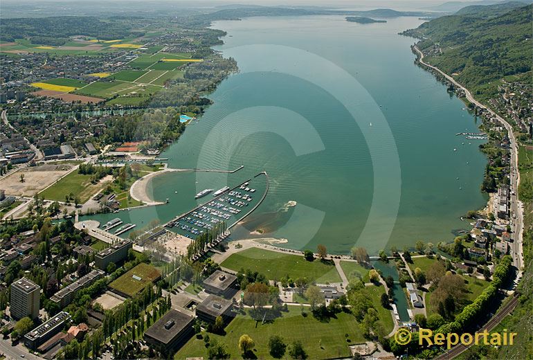 Foto: Der Bielersee von Norden gesehen.. (Luftaufnahme von Niklaus Wächter)