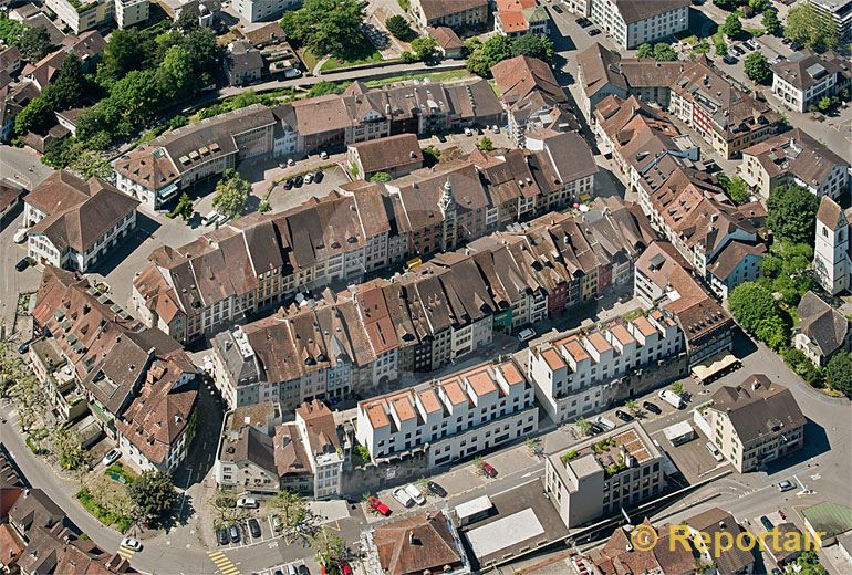 Foto: Die Altstadt von Lenzburg (AG). (Luftaufnahme von Niklaus Wächter)