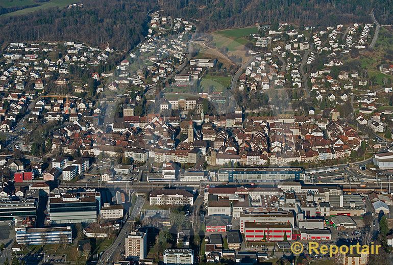 Foto: Zofingen und seine Altstadt. (Luftaufnahme von Niklaus Wächter)
