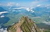 Luftaufnahme Kanton Schwyz/Mythen/GR Mythen Sommer - Foto Bearbeitet Grosser Mythen 5570