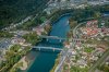 Luftaufnahme Kanton Aargau/Klingnau/Koblenz Bahn - Foto Koblenz 7166