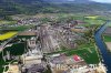 Luftaufnahme EISENBAHN/Raffinerie Cressier FR - Foto Raffinerie Cressier 6985