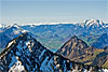 Foto 199: Links die Rigi-Hochflue hinten rechts der Vitznauerstock dahinter Stans.