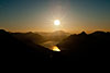 Foto 181: Die Abendsonne spiegelt sich im Vierwaldstättersee.